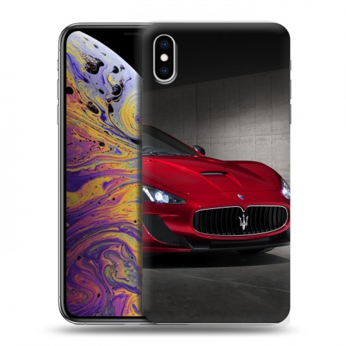 Дизайнерский силиконовый чехол для Iphone Xs Max Maserati