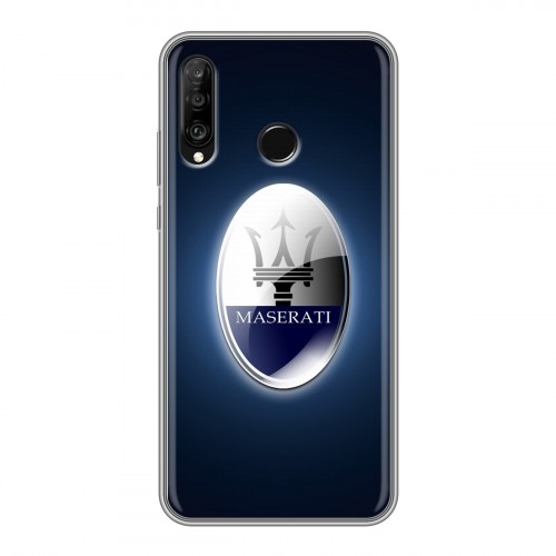 Дизайнерский силиконовый чехол для Huawei P30 Lite Maserati