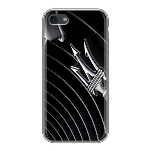Дизайнерский силиконовый с усиленными углами чехол для Iphone 7 Maserati