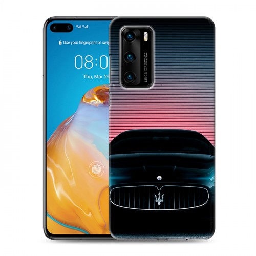 Дизайнерский пластиковый чехол для Huawei P40 Maserati