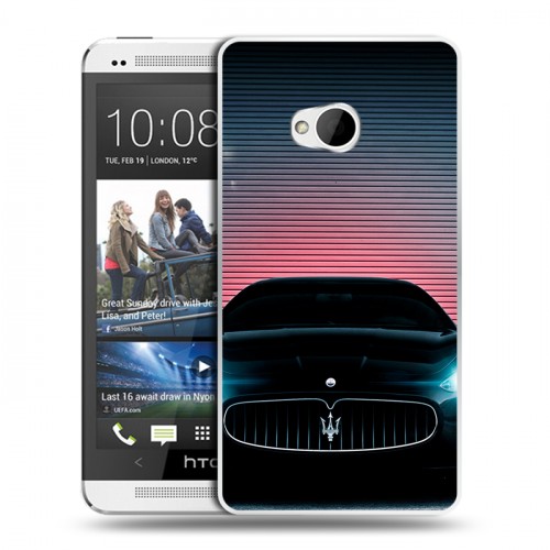 Дизайнерский пластиковый чехол для HTC One (M7) Dual SIM Maserati