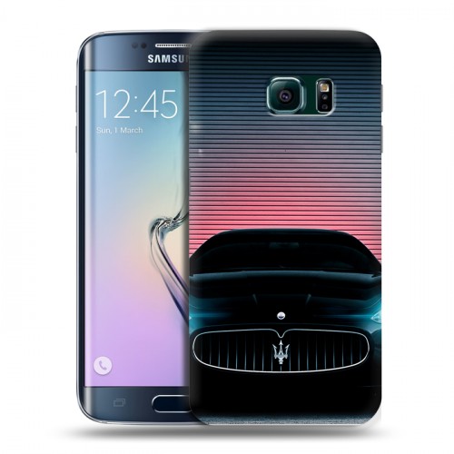 Дизайнерский пластиковый чехол для Samsung Galaxy S6 Edge Maserati