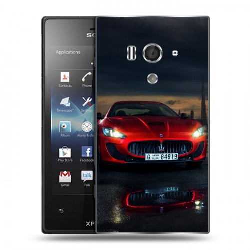 Дизайнерский пластиковый чехол для Sony Xperia acro S Maserati