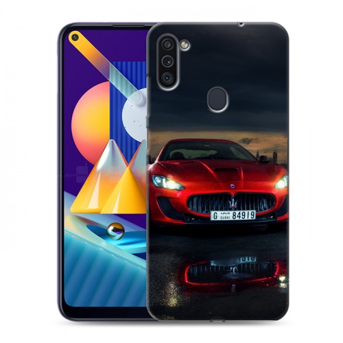 Дизайнерский пластиковый чехол для Samsung Galaxy M11 Maserati