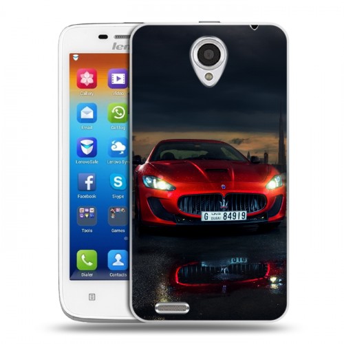 Дизайнерский пластиковый чехол для Lenovo S650 Ideaphone Maserati