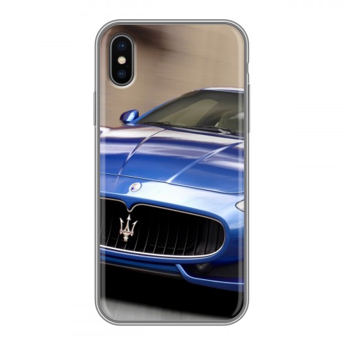 Дизайнерский силиконовый чехол для Iphone x10 Maserati