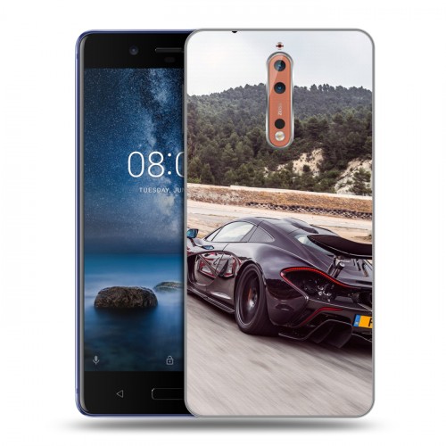 Дизайнерский пластиковый чехол для Nokia 8 McLaren