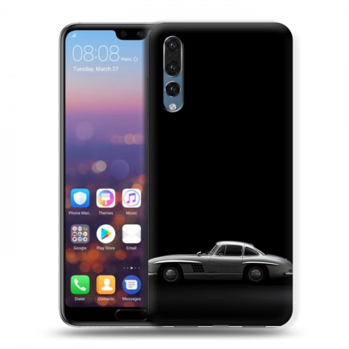 Дизайнерский силиконовый с усиленными углами чехол для Huawei P20 Pro Mercedes