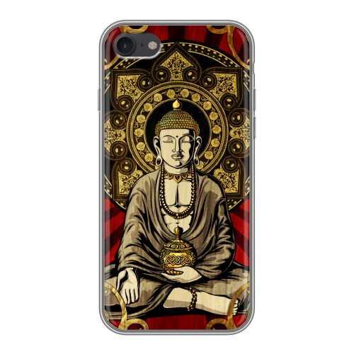 Дизайнерский силиконовый с усиленными углами чехол для Iphone 7 Священный Будда