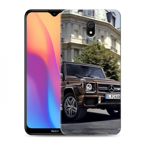 Дизайнерский силиконовый с усиленными углами чехол для Xiaomi RedMi 8A Mercedes