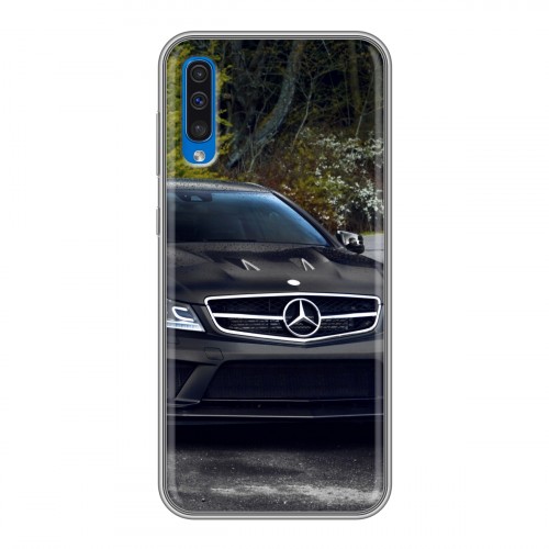 Дизайнерский силиконовый с усиленными углами чехол для Samsung Galaxy A50 Mercedes