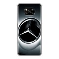 Дизайнерский силиконовый с усиленными углами чехол для Xiaomi Poco X3 Mercedes