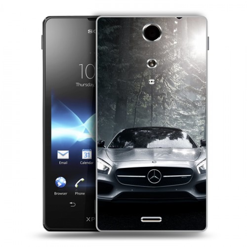 Дизайнерский пластиковый чехол для Sony Xperia TX Mercedes