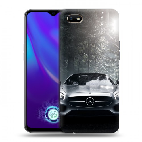 Дизайнерский силиконовый с усиленными углами чехол для OPPO A1k Mercedes