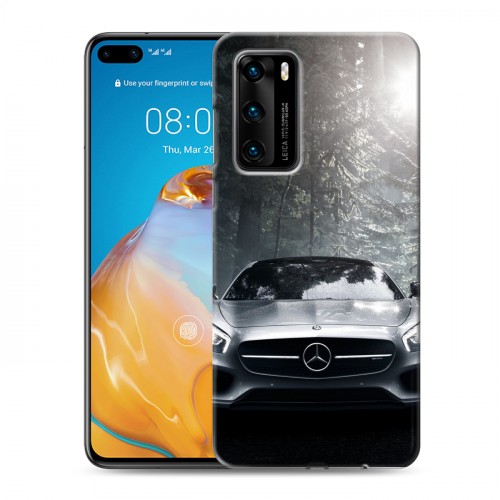 Дизайнерский пластиковый чехол для Huawei P40 Mercedes