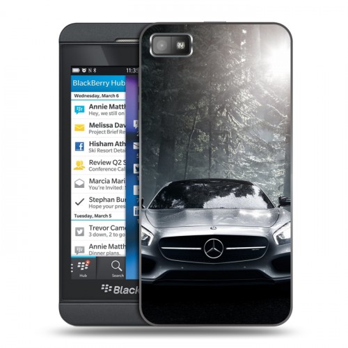 Дизайнерский пластиковый чехол для BlackBerry Z10 Mercedes