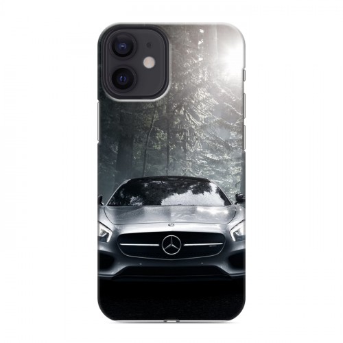Дизайнерский силиконовый с усиленными углами чехол для Iphone 12 Mini Mercedes