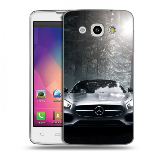 Дизайнерский пластиковый чехол для LG L60 Mercedes