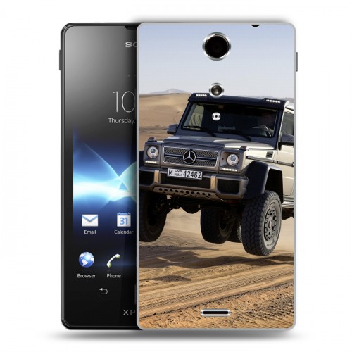 Дизайнерский пластиковый чехол для Sony Xperia TX Mercedes