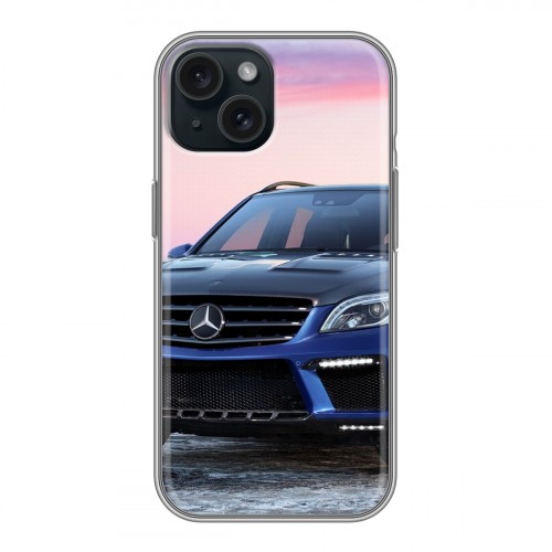 Дизайнерский силиконовый чехол для Iphone 15 Mercedes