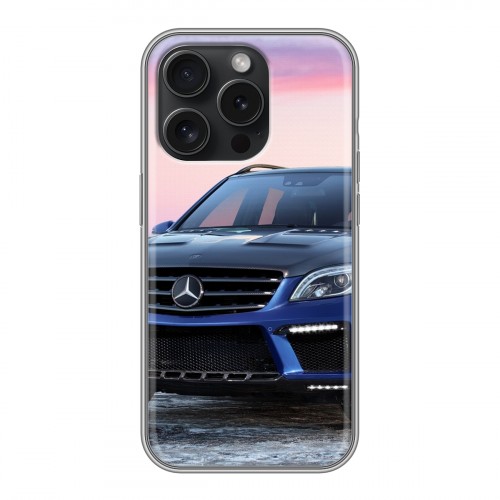 Дизайнерский силиконовый чехол для Iphone 15 Pro Mercedes