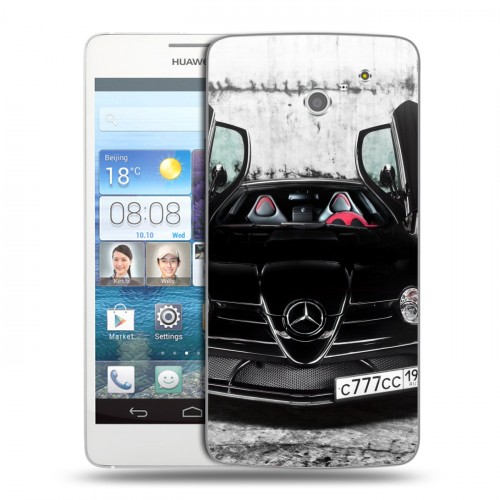 Дизайнерский пластиковый чехол для Huawei Ascend D2 Mercedes