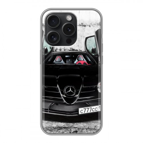 Дизайнерский силиконовый чехол для Iphone 15 Pro Mercedes