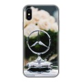 Дизайнерский силиконовый чехол для Iphone x10 Mercedes