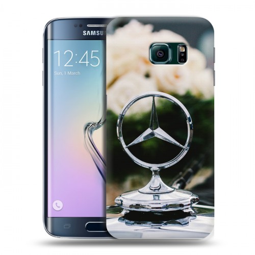 Дизайнерский пластиковый чехол для Samsung Galaxy S6 Edge Mercedes