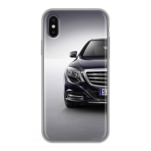 Дизайнерский силиконовый чехол для Iphone x10 Mercedes