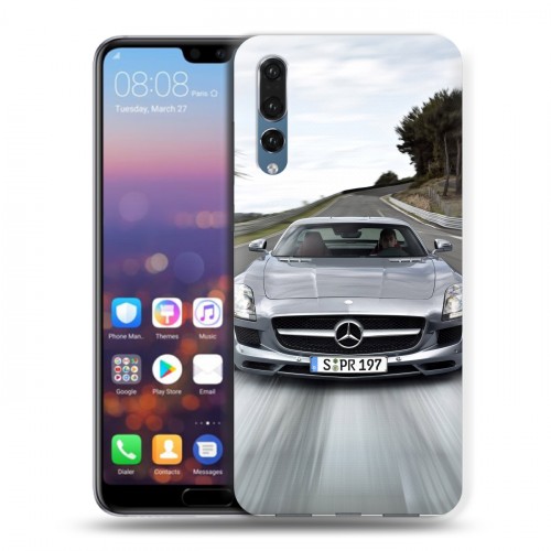 Дизайнерский силиконовый с усиленными углами чехол для Huawei P20 Pro Mercedes