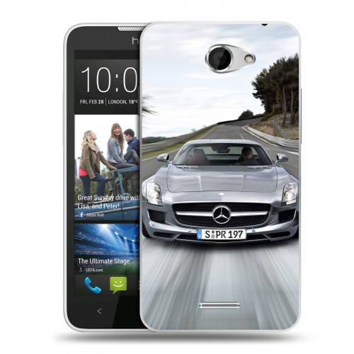 Дизайнерский пластиковый чехол для HTC Desire 516 Mercedes