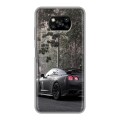 Дизайнерский силиконовый с усиленными углами чехол для Xiaomi Poco X3 Nissan