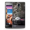 Дизайнерский пластиковый чехол для Huawei Ascend P1 Nissan