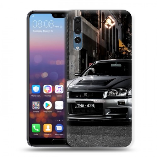 Дизайнерский силиконовый с усиленными углами чехол для Huawei P20 Pro Nissan