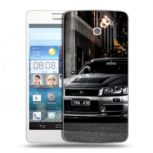 Дизайнерский пластиковый чехол для Huawei Ascend D2 Nissan