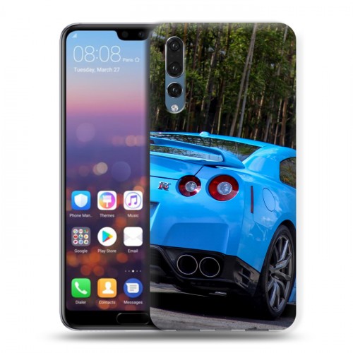 Дизайнерский силиконовый с усиленными углами чехол для Huawei P20 Pro Nissan