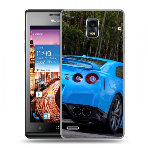 Дизайнерский пластиковый чехол для Huawei Ascend P1 Nissan