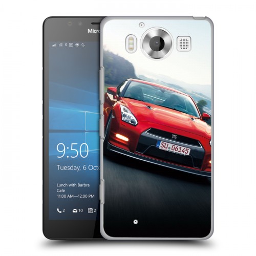 Дизайнерский пластиковый чехол для Microsoft Lumia 950 Nissan