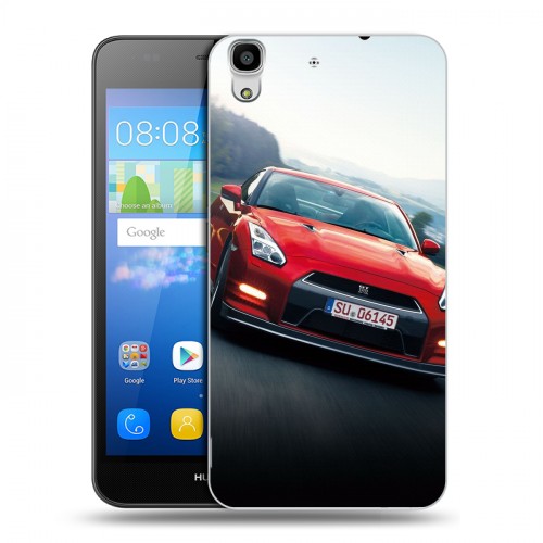 Дизайнерский пластиковый чехол для Huawei Y6 Nissan