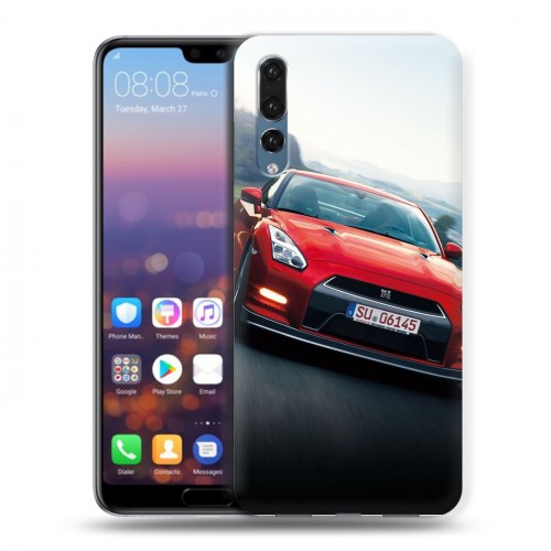 Дизайнерский силиконовый с усиленными углами чехол для Huawei P20 Pro Nissan