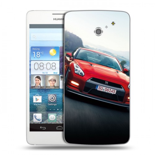 Дизайнерский пластиковый чехол для Huawei Ascend D2 Nissan