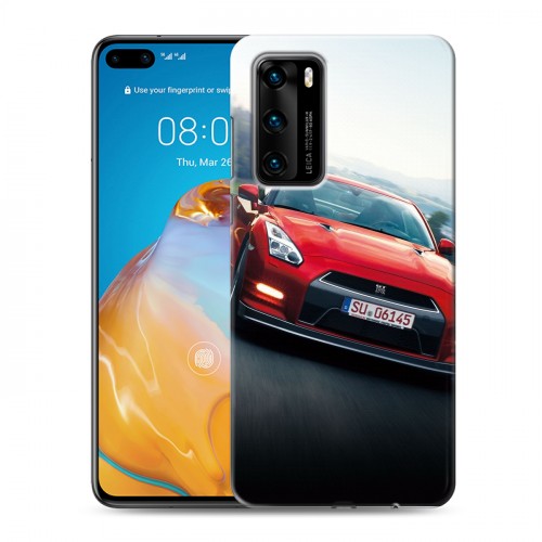 Дизайнерский пластиковый чехол для Huawei P40 Nissan