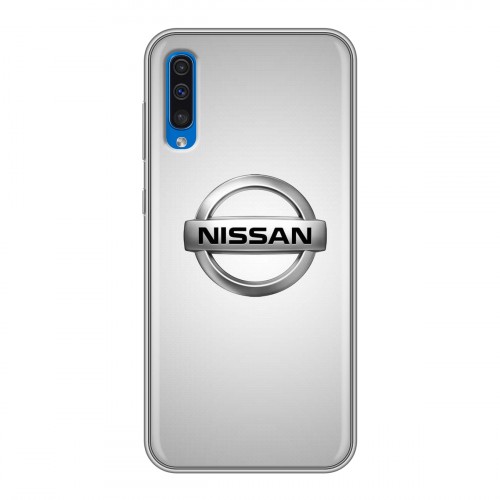 Дизайнерский силиконовый с усиленными углами чехол для Samsung Galaxy A50 Nissan