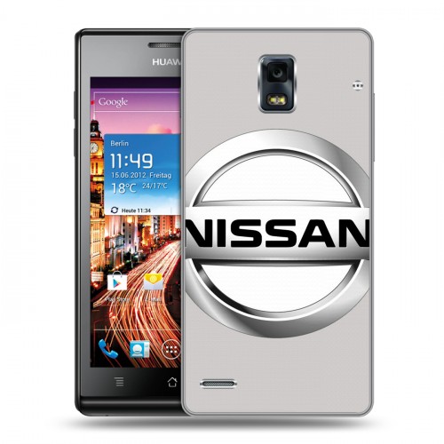 Дизайнерский пластиковый чехол для Huawei Ascend P1 Nissan