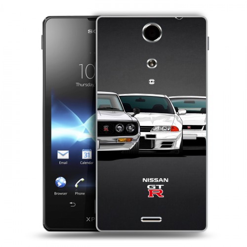 Дизайнерский пластиковый чехол для Sony Xperia TX Nissan