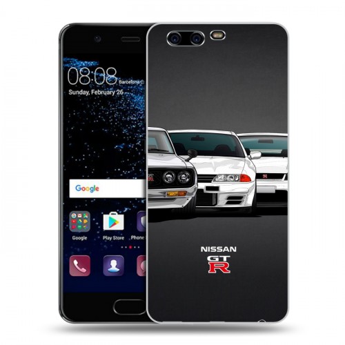 Дизайнерский пластиковый чехол для Huawei P10 Nissan