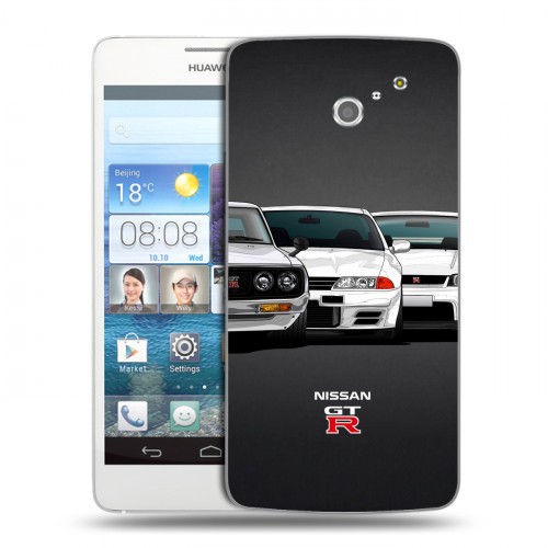 Дизайнерский пластиковый чехол для Huawei Ascend D2 Nissan