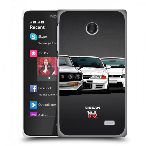 Дизайнерский пластиковый чехол для Nokia X Nissan