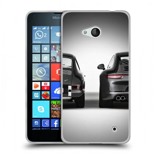 Дизайнерский пластиковый чехол для Microsoft Lumia 640 Porsche